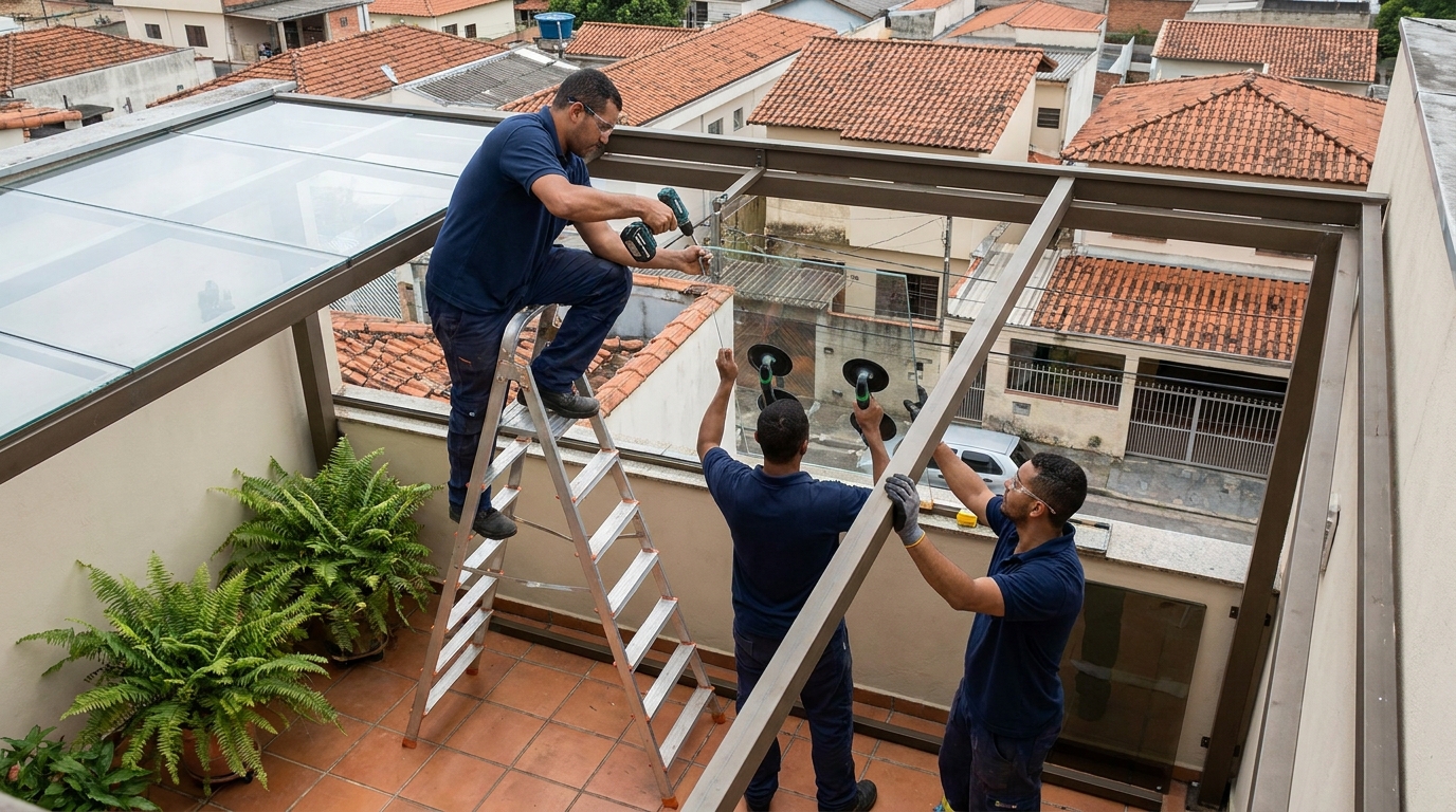 Cobertura de Vidro em São José dos Campos‑SP